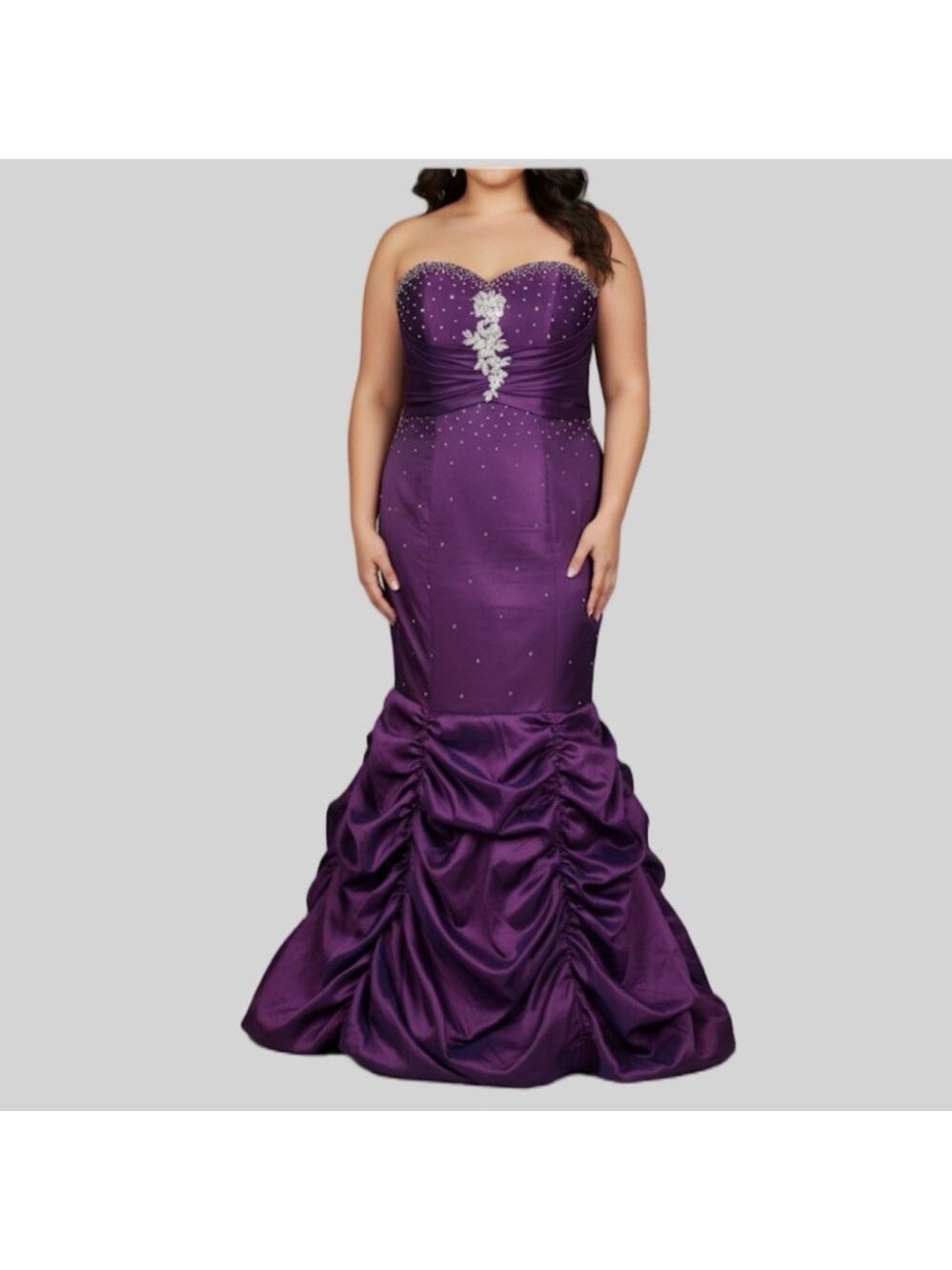 Purple Crystal Mermaid Ballgown Size 12-14